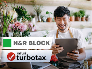 H&R Block and TurboTax logos