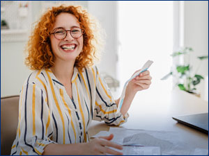 person holding a receipt
