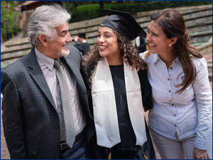 Graduate with parents
