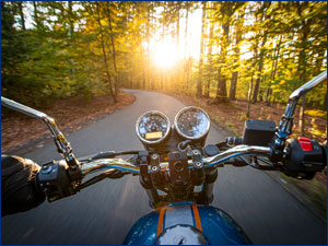 Person on a motorcycle
