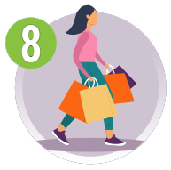 Carry your purchases to manage in-store spending.