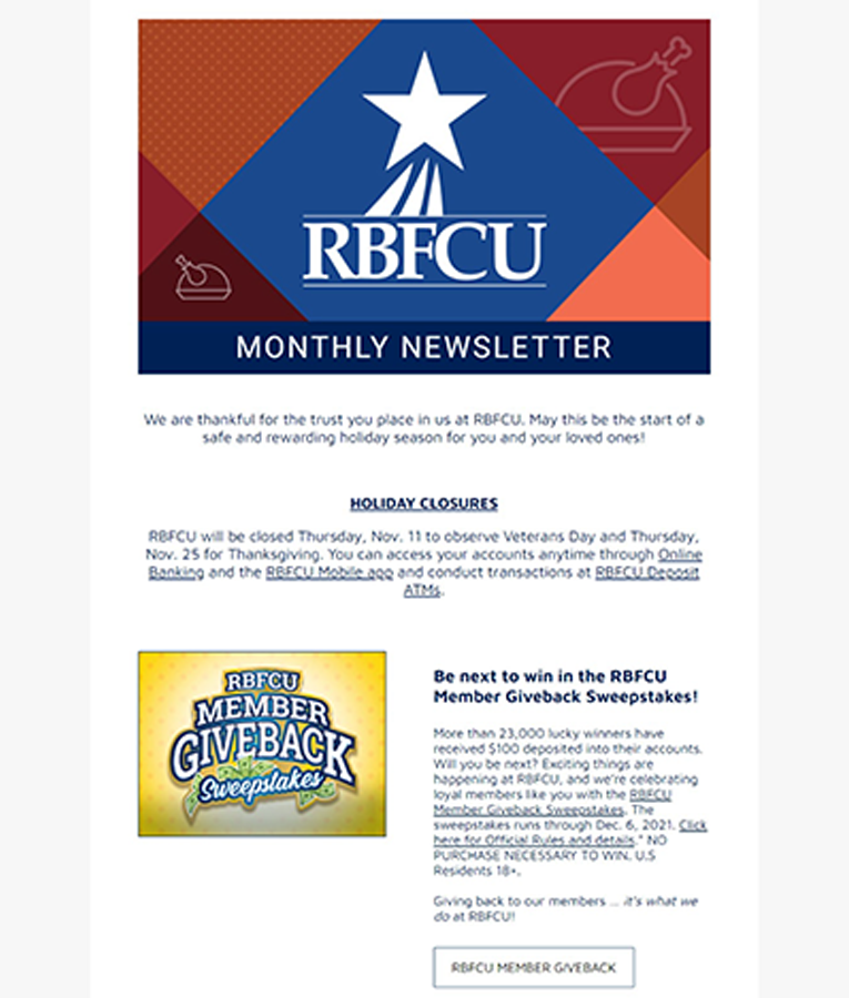 RBFCU Newsletter - November 2021