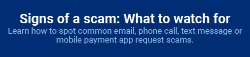Signs of a scam: What to watch for: Learn how to spot common email, phone call, text message or mobile payment app request scams.