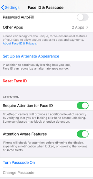 Where to set up a lock screen on an Apple device