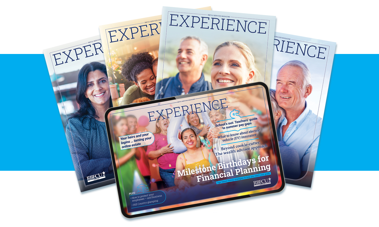 RBFCU Services Experience Magazine Covers