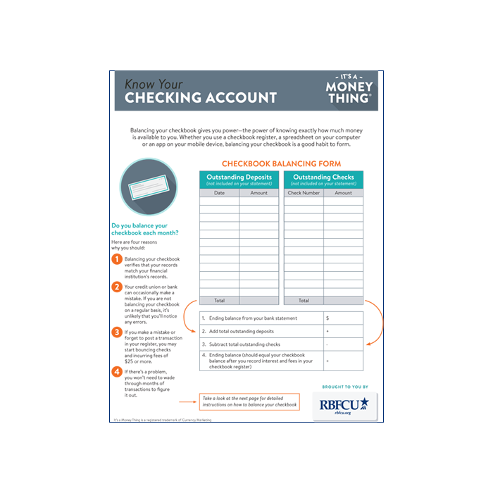 THUMB-Handout-15-IAMT-Know-Your-Checking-Account