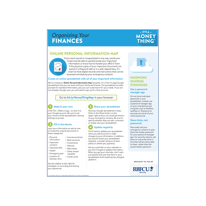 THUMB-Handout-21-IAMT-Organizing-Your-Finances